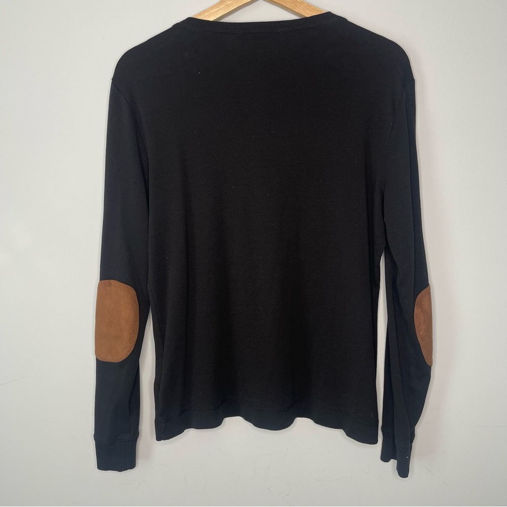 Lauren Ralph Lauren Long Sleeve Top w Shoulder Zipper Elbow Patches (X-Large) - Picture 5 of 6